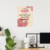 Poster Être comme quelqu'un est plus important que d'avoi (Bureau à domicile)