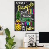 Poster Être comme un ananas imprimable (Bureau à domicile)