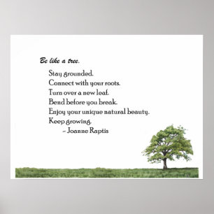 Poster Être comme un arbre Inspiration de l'art mural Imp