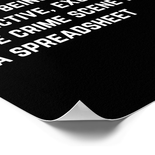 Poster être comptable, c'est comme être détective (Coin)