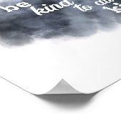 Poster être de l'aquarelle gris et blanc (Coin)