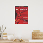 Poster Être détaillé rouge (Cuisine)