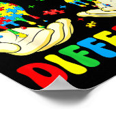 Poster être différent 67 Sensibilisation à l'autisme Six (Coin)