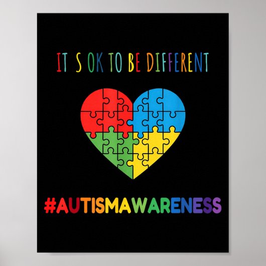 Poster être différent Puzzle de sensibilisation à l'autis (Devant)