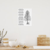 Poster Être fort Comme l'art des arbres et le poème (Cuisine)
