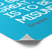 Poster Être génial, c'est être mal compris devis Emerson (Coin)