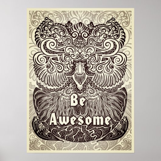 Poster Être génial - Citation de déclaration positive (Devant)