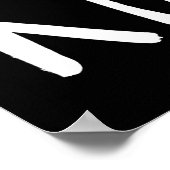 Poster Être gentil | Style de script de pinceau blanc (Coin)