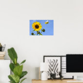Poster Être Heureux. (Bureau à domicile)