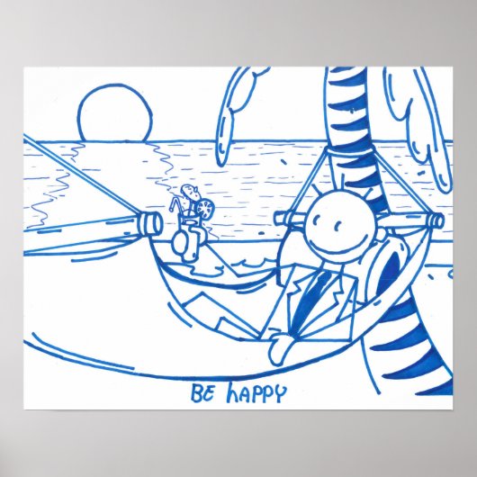 Poster être heureux (Devant)