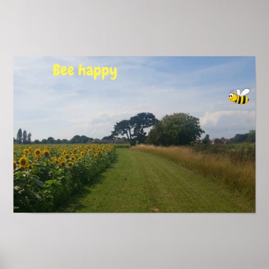 Poster Être Heureux. (Devant)