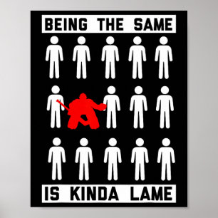 Poster Être Identique Est Un Peu Ringard Joueur De Hockey