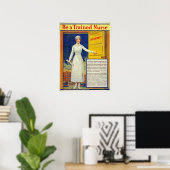 Poster Être infirmière qualifiée, restaurée vintage (Bureau à domicile)