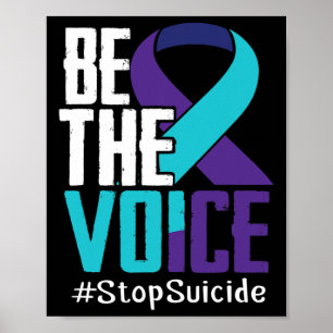 Poster Être la voix Arrêter le suicide Sensibilisation Sa