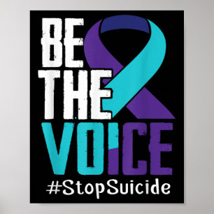 Poster Être la voix Arrêter le suicide Sensibilisation Sa