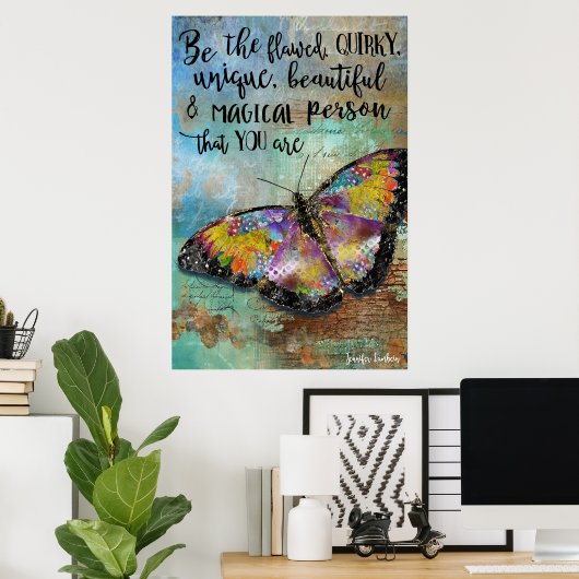 Poster Être le papillon défectueux (Bureau à domicile)