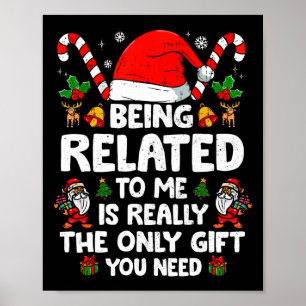 Poster Etre Lié À Moi Drôle Noël Famille Xmas Pa