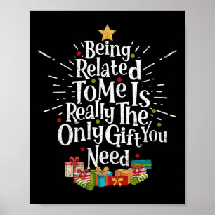 Poster Etre Lié À Moi Drôle Noël Noël Noël Noël Famille P