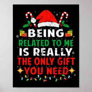 Poster Etre Lié À Moi Drôle Pajamas De Famille De Noël