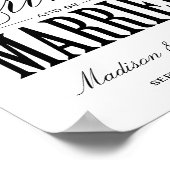 Poster Être Marié | Panneau de Réception de Mariage (Coin)