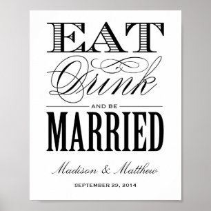 Poster Être Marié Panneau de Réception de Mariage