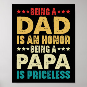 Poster Être Papa Est Un Honneur Être Papa Est Inestimable
