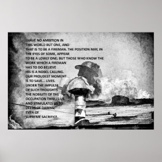 Poster Être pompier