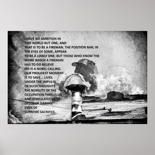 Poster Être pompier (Devant)