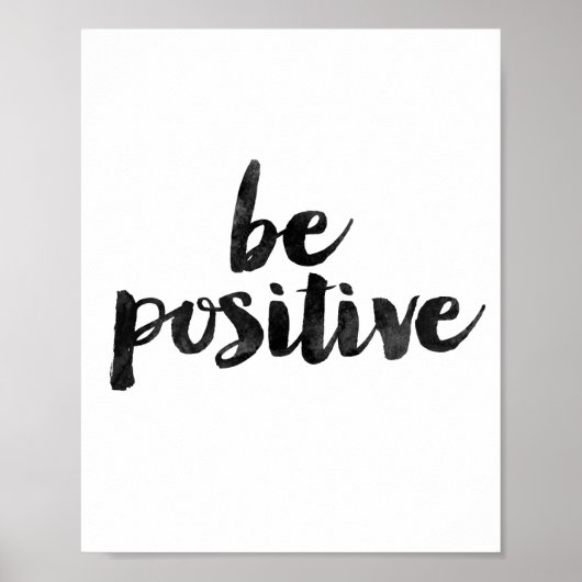 Poster Être positif (Devant)
