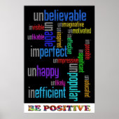 Poster Être positif (Devant)