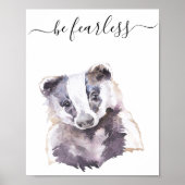 Poster Être sans peur Badger Nursery Child Woodland (Devant)