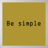 Poster être simple (Devant)