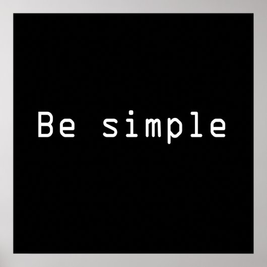 Poster être simple (Devant)