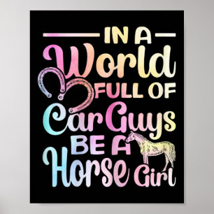 Poster Être Un Cheval Fille Équitation Équitation Rider É