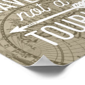 Poster Être un voyageur pas une typographie touristique I (Coin)