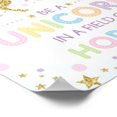 Poster Être une Licorne dans un Champ de Chevaux Décorati (Coin)