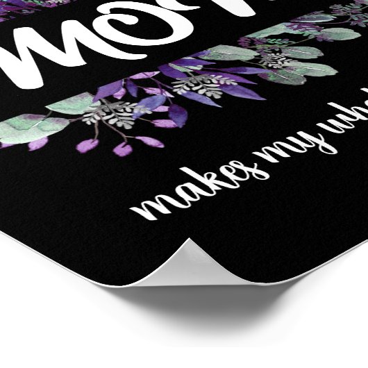 POSTER ÊTRE UNE MÈRE REND MA VIE COMPLÈTE (Coin)