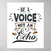 Poster Être Une Voix Inspirante Mot Art (Devant)
