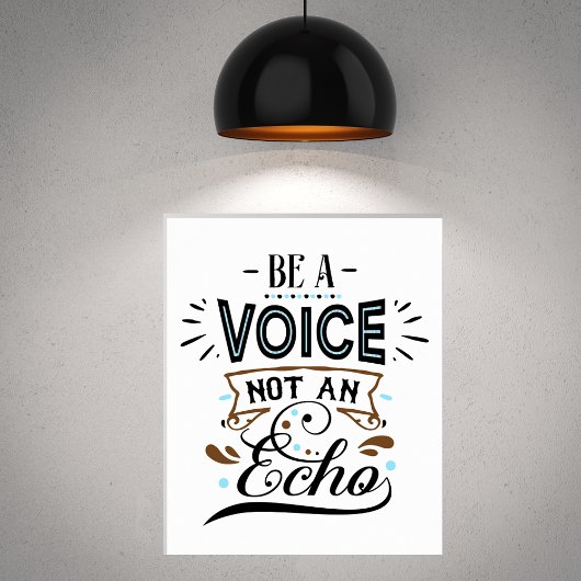 Poster Être Une Voix Inspirante Mot Art