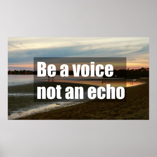 Poster Être une voix pas un écho (Devant)