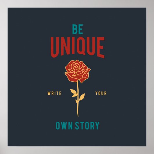 Poster Être unique (Devant)