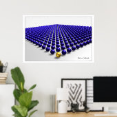 Poster Être unique (bleu) (Bureau à domicile)