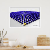 Poster Être unique (bleu) (Cuisine)