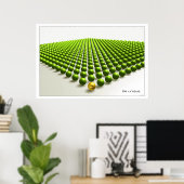 Poster Être unique (vert) (Bureau à domicile)