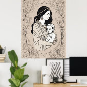 Poster Étreinte de Lumière (Bureau à domicile)