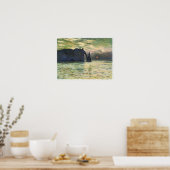 Poster Etretat, coucher du soleil, 1883, Claude Monet (Cuisine)