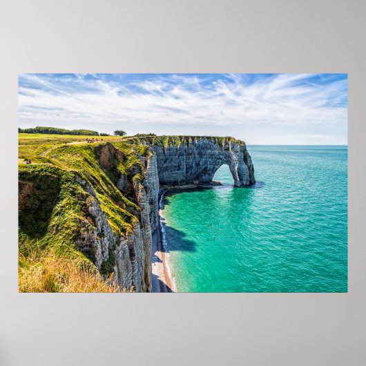 Poster Etretat falaises, Normandie (Devant)