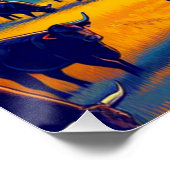 Poster Étrier et bétail noir (Coin)