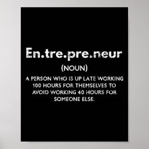 Poster Ets sur les passifs drôle Motiver Entrepreneur G