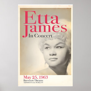 Poster Etta James, Live au Brooklyn Theatre, Original